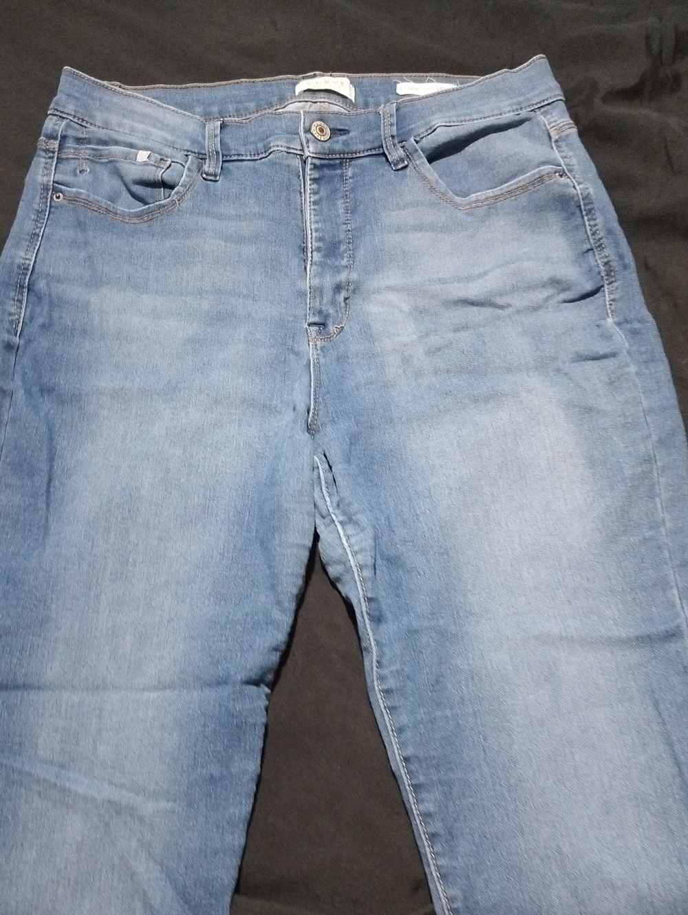 Straight Leg Women's Denim Jeans in Light Blue
